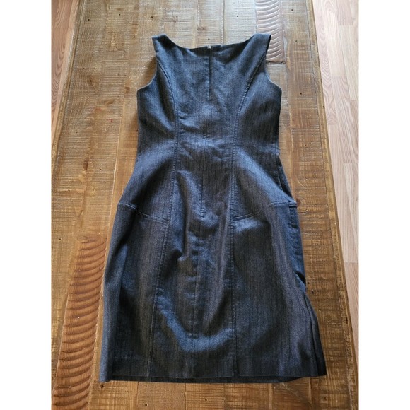 Jessica Simpson Size 4 Denim Blue Dress Eyelet Bodycon Stretch Knee Length - Picture 8 of 8